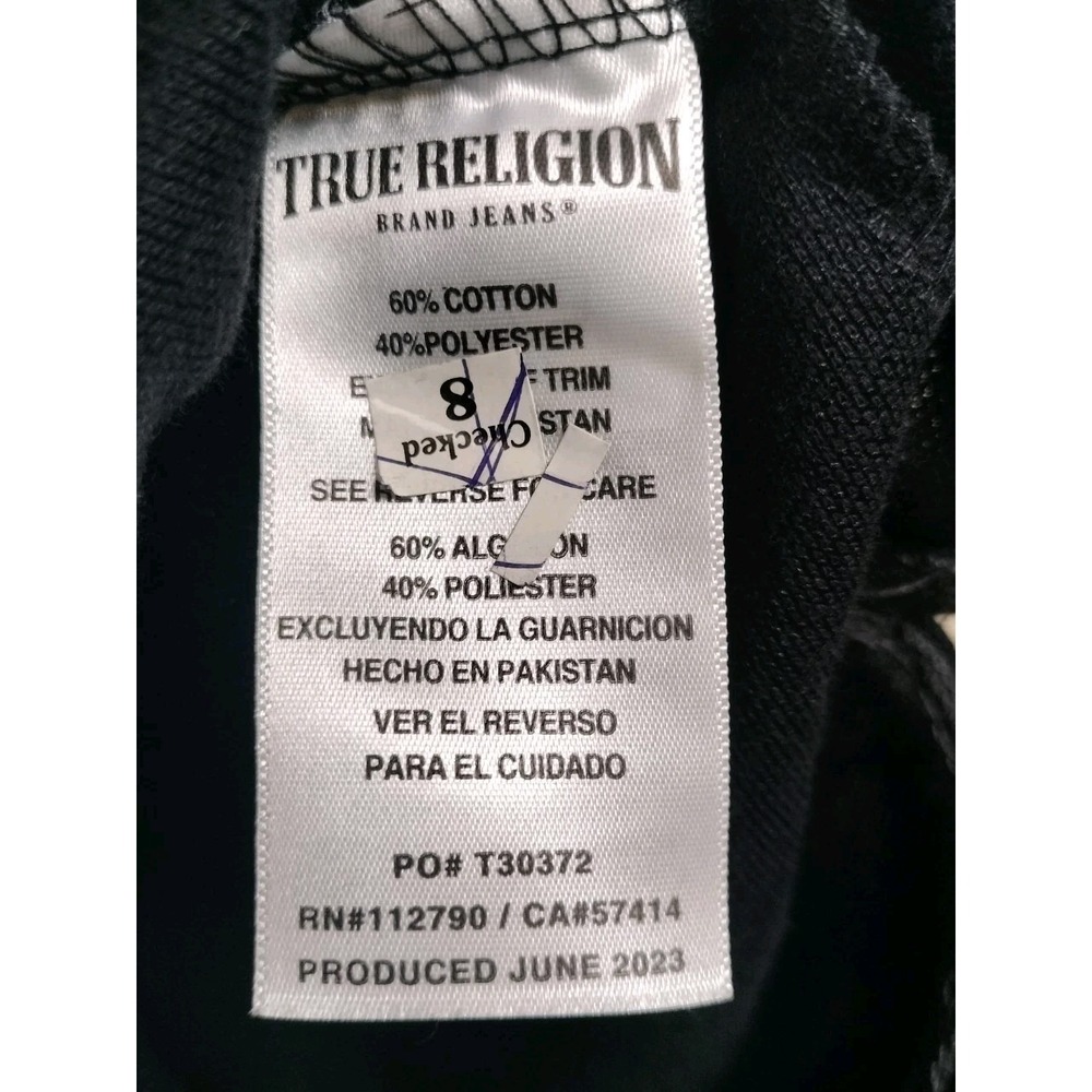 NWT True Religion Men's Color Block Polo Shirt Black Heather Grey SS XXXL - Picture 4 of 12